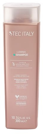 Tec Italy Lumina Purple Toning Shampoo for Gray, White & Blonde Hair, Neutralizes Yellow Tones, Enhances Shine, Color-Safe, 10.14 fl oz (300 ml)