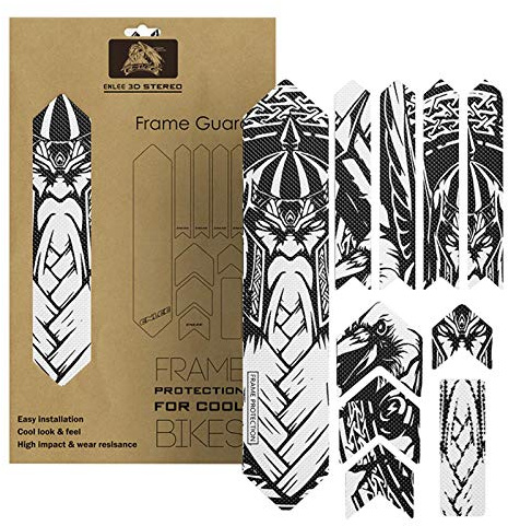 shuangmu protection pour cadre vélo montagne - Anti-rayures - Imperméable - Autocollant pour barre chaîne et protection du cadre pour VTT, vélo course