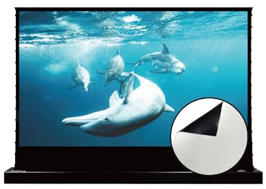 VIVIDSTORM-Projector Screen with Stand S 84 inch Portable Folding Stand Indoor Tension Floor Screen 4k HD White Cinema, 4K/3D/UHD Gaming/Home Cinema,Compatible with Normally Projector,VSDSTW84H
