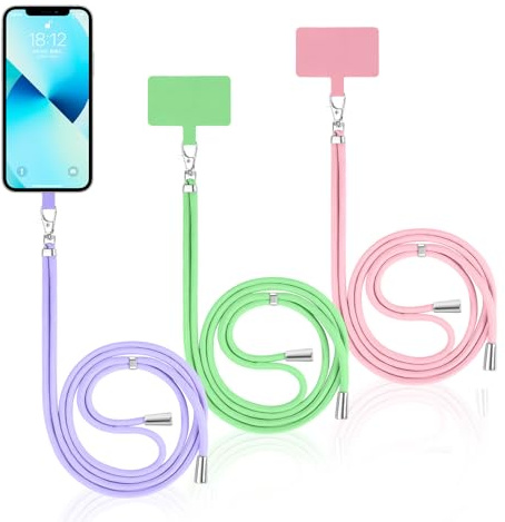flintronic Mobiltelefonkedja universal, mobiltelefonband, justerbart halsband, nyckelband för mobilskal med de flesta smartphones, halsband för de flesta mobiltelefonfodral