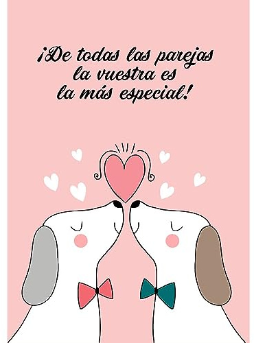 Antracita Tarjeta de Felicitación de Amor para Boda Gay 15x23cm