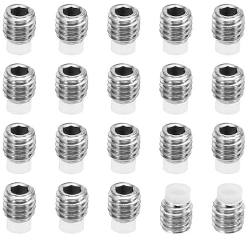 PATIKIL M3x3mm Nylon Spitze Grubenschraube 20 Pack Metrische Sechskant Buchse Kopf Kugelkopf Rutschfest Set Schrauben Innere Sechskant Antrieb Hardware 304 Edelstahl