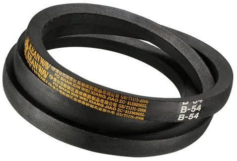 Kozelo B-54 Rubber V-Belts - [54 Inch Pitch Girth] Wrapped B Section Industrial Power Drive Belt for Transmission Use, 5/8 Inch Width 13/32 Inch Thick