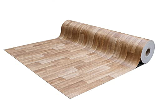 Primaflor PVC Bodenbelag Meterware TACUTO - Eiche Chalet, 4,00m x 3,00m, Vinyl-Boden in Holzoptik für Küche, Wohn- und Badezimmer, Hochwertige Auslegware, Anti-Rutsch Oberfläche