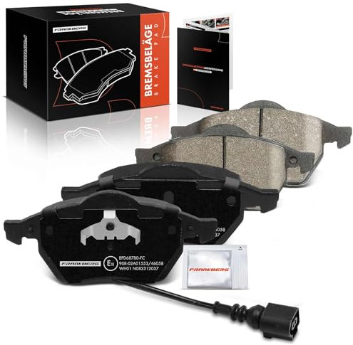 Frankberg Bremsbeläge Bremsbelagsatz Vorderachse Kompatibel mit Golf IV Variant 1J5 1.8L-2.8L 1999-2006 A3 8L1 1.8L 1.9L 1996-2003 Polo 9A 9N 1.8L 2006-2009 Replace# 1J0698151K