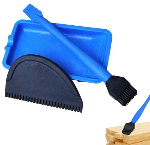 Applicateur De Colle Pour Le Travail Du Boi, Kit De 3 Accessoires Pour Application De Colle, Pinceaux Pour Colle À Bois Avec Plateau À Colle Et Peigne À Colle, Kit Applicateur De Colle À Bois En Silic