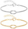 Irikdescia 2 Stück 14K Knot Armband Gold, Partnerarmbänder, Paar Armbänder, Paare Geschenke, Passende Pärchen Armband Für Paaren Freundschaft Beziehung Passend Armreifen