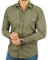 ETIKMEN Long Sleeve Oxford Shirts for Men | Cotton Slim Fit Men's Casual Shirts | Stylish Comfortable Denim Shirt with Pockets (UK, Alpha, M, Regular, Regular, Khaki)
