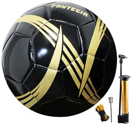 Fantecia Fußball größe 5, Match Fussball mit Pumpe, Trainings Fußbälle für Jugendliche und Erwachsene