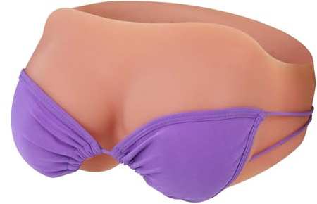 Vnmcry Fake Breastplate Silicone Gel Filled Chest Plate Realistic Fake Boob Strapless Breast Form for Crossdresser Drag Trans (Bronze, AA Cup M Size)