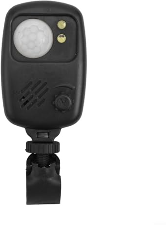 URPIZY Système d'alarme à capteur infrarouge pour pêche, tente, aventure en plein air, protection contre les cambriolages, protection contre les animaux sauvages, 5 m, angle de détection 100 °