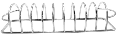 Rib Holder | Extra Long Stainless Steel 15 Kitchen Accessory Non-Stick Dishwasher Safe for Air Fryer, BBQ, Camping, Picnic and Garden