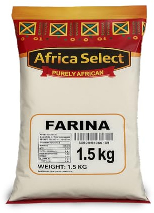 Africa Select Farina 1.5kg | Premium Potato Starch Cereal | Versatile for Traditional Porridge, Baking & Smooth Thickening | Authentic African Ingredient