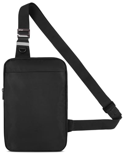 HOTUT Bolso Bandolera Hombre con Bloqueo RFID, Bolsa Bandolera Impermeable Casual Sling Bag Crossbody Bag, Pecho Ligera Bandolera Mochila con 3 Bolsillo para Viaje Trabajo Correr Ciclismo
