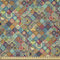 ABAKUHAUS marokkanisch Stoff als Meterware, Orientalische Motive, Microfaser Multi Zweck Dekostoff für Kunsthandwerke, 3M (230x300cm), Türkis Grün Gelb