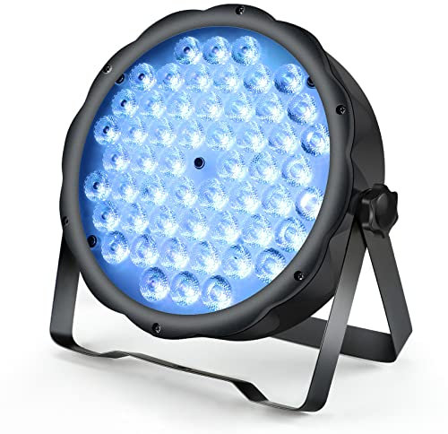 BETOPPER Luces Discoteca DJ Foco Par LED DMX Luces de Escenario RGB 54x1.5W Profesional Luz Disco Lampe Auto Sonido Estroboscópica Flash Light para Fiesta Bar Casa Teatro Navidad LPC008S 1 Pack