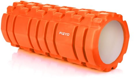 FIZYO Rullo Massaggio EVA 33x14 cm con Nodi – Foam Roller Schiena e Gambe, Automassaggio, Trigger Point, Recupero Muscolare, Fitness, Yoga, Pilates, rullo in schiuma (Arancione)
