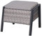PLOß Louvra 2 Design-Fußhocker, Natur-anthrazit, Polyrattan, 59x55x46cm, inkl. Polster