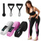 MARIOOTA Lange Stoff Fitnessbänder 3 Verschiedene Widerstandsbänder Set Tragebeutel mit Griffen & Türanker, Resistance Bands für Männer/Frauen, Premium Lang Fitness Band (GRAU – ROSA- SCHWARZ)