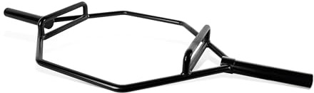 CAP Barbell Olympic Hex / Trap /Shrug /Deadlift Bar with Combo Grips, Black - New Version (OBIS-89HB)