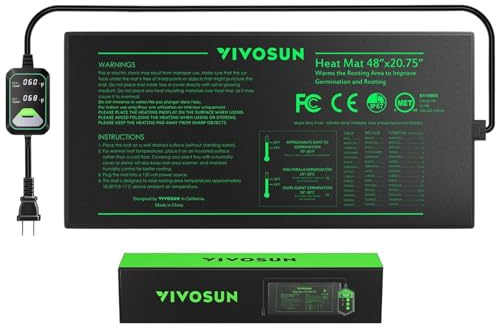 VIVOSUN Heizmatte Pflanzen 121,9x52,7cm mit Temperaturregler