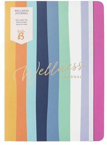 Busy B - Journal du bien-être - Rayure - Journalier non daté avec espace pour noter les intentions, les pensées, les sentiments et les priorités et avec espace pour les notes