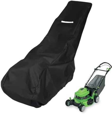 WANDGU Copertura per tosaerba con custodia, copertura per tosaerba 210D Oxford, impermeabile, antivento, resistente ai raggi UV per trattore (195 x 66 x 108 cm)