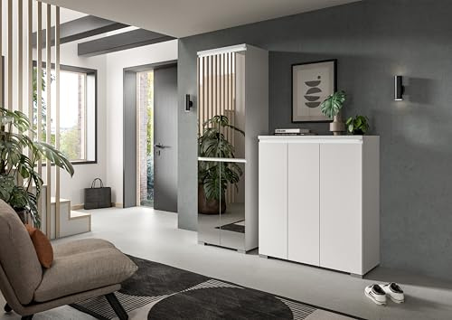 xonox.home Schuhsystem Shoelove Schuhschrankkombination Schrank-Set Schuhschränke Schuhaufbewahrung Set Kombination in weiß Nb., ca.170x194x40 cm