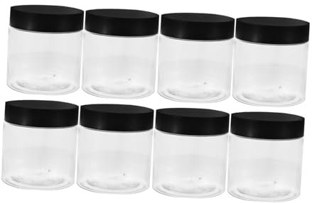 AKOOSY 8st Transparenta Plastburkar Med Lock Återanvändbara Förvaringsbehållare För Kök Läckagesäkra Matlådor För Te Och Godis