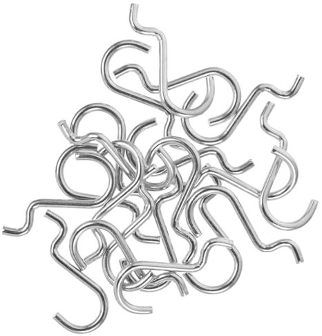 Cabilock Lot De 20 Crochets Robustes En Métal Argenté Pour Panneau Perforé, Support Compact Double Fil Suspendre D'outils Et Organisation Garage, Magasin Ou Atelier