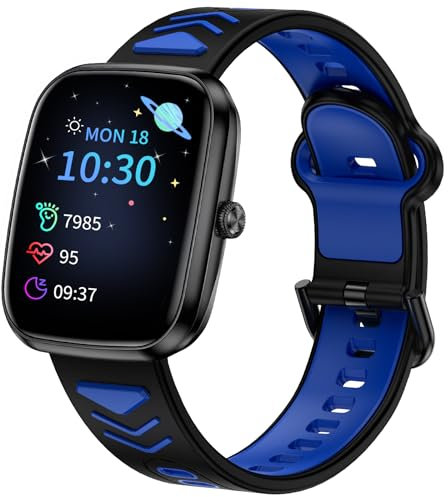 POKUJNFY Barn Smartwatch för Pojkar Flickor Barn 1,75 Tum Fitness Klocka Steg RäKnare 20 SportläGen Kalorier SöMn HjäRtfrekvensspåRare VäCkarklocka Spel Med/Utan APP