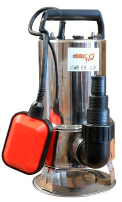 Bomba Sumergible para Agua Sucia con Motor de 1100W, Caudal Máximo de 16,5 m³/h y Elevación Máxima de 10 m