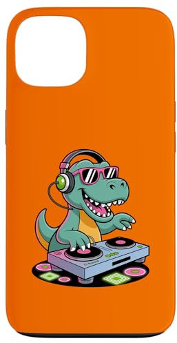 Tocadiscos DJ Dino Funny Music Lover Dinosaur Vibes Carcasa para iPhone 13