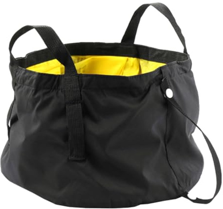 Outanaya Bassine Pliable Jaune Seau Bain Pied Portable et Multifonctionnel Bassin Camping Pliable Léger pour Voyage et Randonnée Bac Eau Pratique pour Lavage et Bains