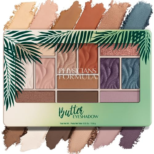 Physicians Formula - Palette di Ombretti - Sfumature Morbide e Cremose in 12 Tonalità Diverse - Applicazione Umida o Asciutta - con Tucuma, Cupuaçu e Acidi Grassi Essenziali, Tropical Days