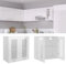 vidaXL Hängeglasschrank 2 Regalböden Hängeschrank Einbauküche Küchenzeile Küchenmöbel Oberschrank Küchenschrank Hochglanz-Weiß 60x31x60cm Holzwerkstoff