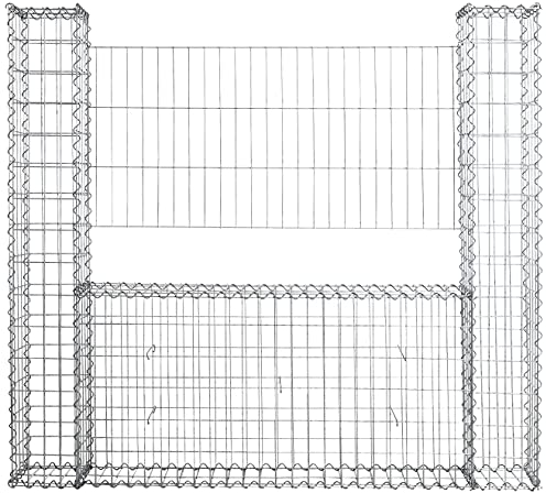 ESTEXO Gabionenwand Spiral-Steingabione Gabione Steinkorb Drahtkorb Gabionenkorb Sichtschutz Mauer (160x20x150 cm)