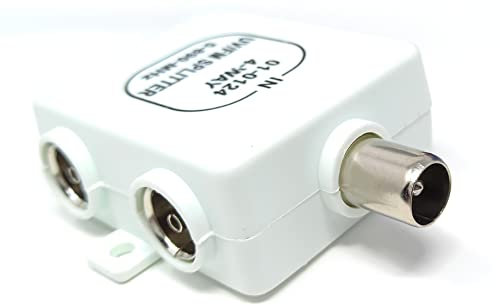 DRUT 1 Input to 4 Output TVs RF Splitter 4 Way UV FM VHF Aerial Cable Adapter