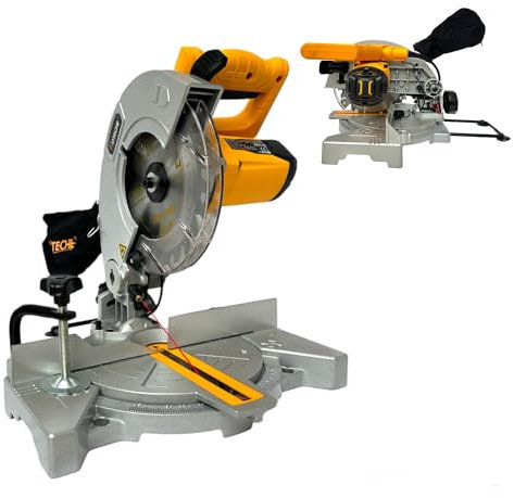 Troncatrice Radiale per Legno 900W 5500 Giri/min Diametro Disco 190mm Troncatrice da Banco con Guida Laser Morsetto e Sacchetto di Raccolta Polvere