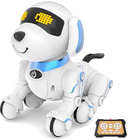 Dwi Dowellin Robot Dog for Kids 8-12,Remote Control Smart Robotic Dogs Pet Puppy Robotic Toy,Interactive Touch Walking Talking Toys for Boys Girls Christmas Birthday Gifts