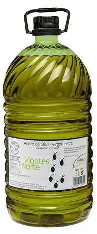 Aceite de Oliva Virgen Extra Montes Norte - Botella PET 5 litros, Variedad Cornicabra, Origen España