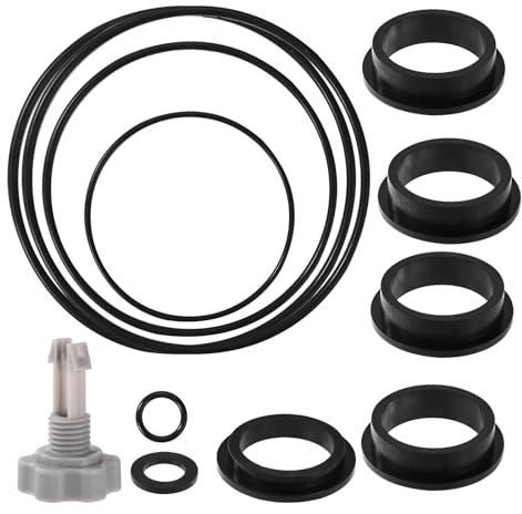 Lyreh 12uds Juego de Repuesto para Arena Filtro Piscina Compatible con Intex Bomba Filtro Arena Krystal Clear, Incluye 1uds Válvula Liberación de Aire 11uds Juntas Tóricas para Diferentes Piezas