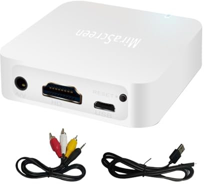 Areyourshop Mirascreen X7 Car Airplay Screen Dongle TV Stick Wireless AV+HDMI Dual Interface