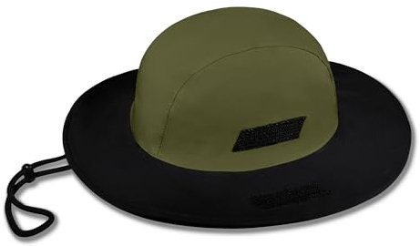 PivotWing Gorras De Hombre Verano Impermeable Poliéster UPF 50+ Sombrero Hombre Verano ala Ancha Ligero Transpirable Gorro Pescador Forro De Malla Aire Libre Sombrero Pesca, Ejército Talla Unica
