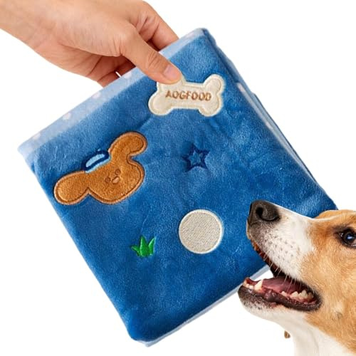 Hundfoder sniffmatta – interaktiva djur tuggning – hundmat dispensering foder matta | för bakgården vardagsrum park balkong resor små medelstora raser valp