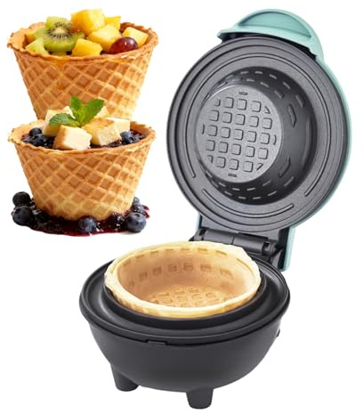 Machine À Cornets Gaufrés - avec Revêtement Antiadhésif 350W - Gaufrier À Cornets Pour Glaces | Pour Anniversaire Noël Fête Vacances Dessert Maison Petit Déjeuner Adultes