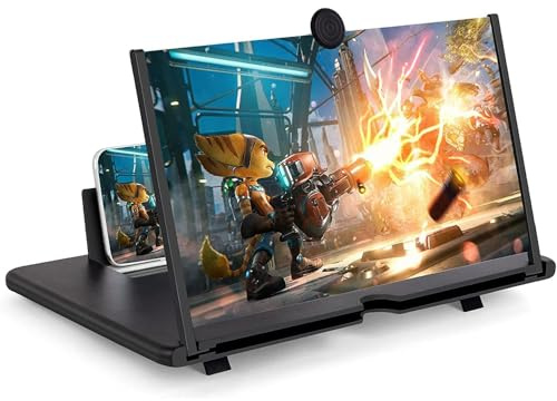 Ant Warrior Amplificador de Pantalla para movil 18 Pulgadas, Lupa para móvil 3D HD, Amplificador Pantalla movil para Videos películas Compatible con Todos los Smartphone