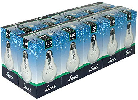 Leuci 10 x Glühbirne Birnenform A67 150W E27 klar Glühlampe Glühbirnen Glühlampen warmweiß dimmbar (150 Watt)