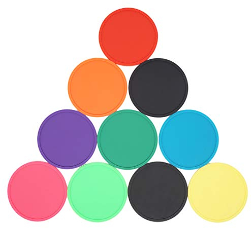 MIZORLIE 4 Non Slip Coasters, Mixed Color, 10pcs