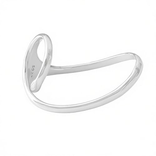 925 argent mode deux doigts anneau géométrique irrégulier anneau ouvert pour les femmes fête bijoux cadeau